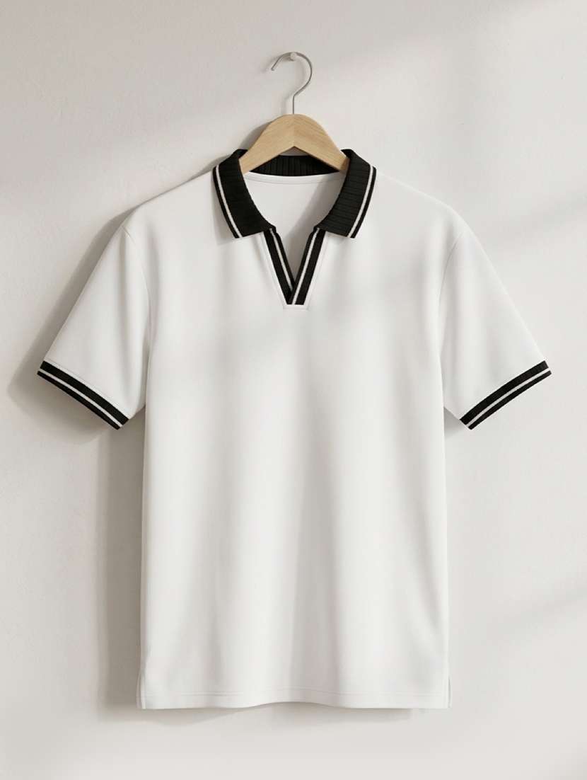 men solid short sleeve regular fit polo t-shirt - 22486202 -  Standard Image - 4