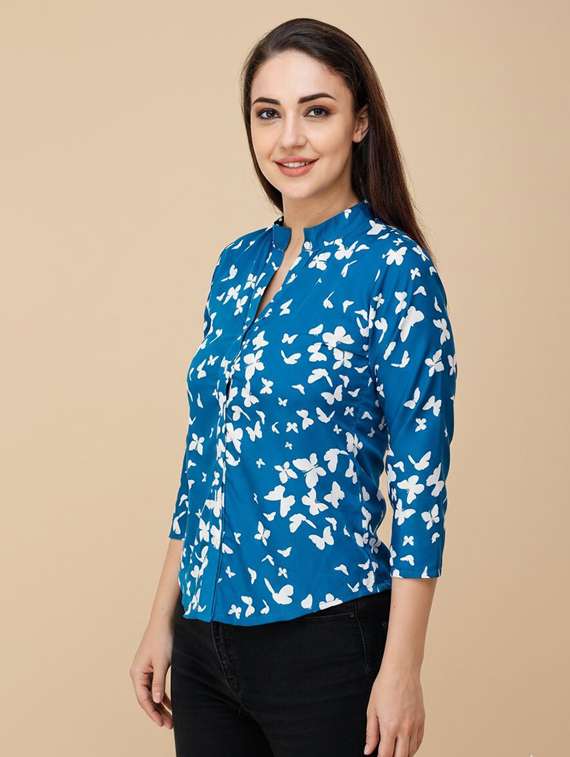 girls print poly crepe shirt - 22486220 -  Standard Image - 1