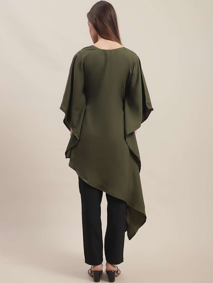 women solid kimono sleeve kaftan top - 22486224 -  Standard Image - 4