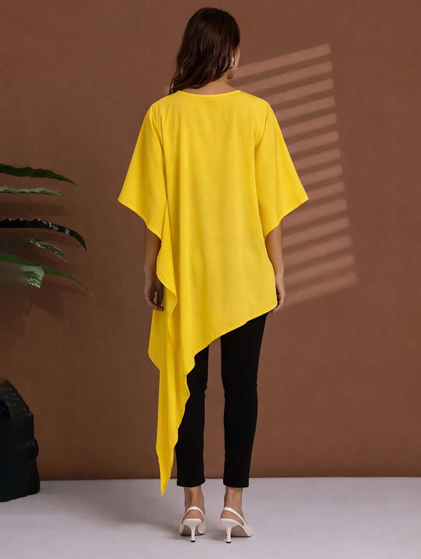 women solid kimono sleeve kaftan top - 22486234 -  Standard Image - 4