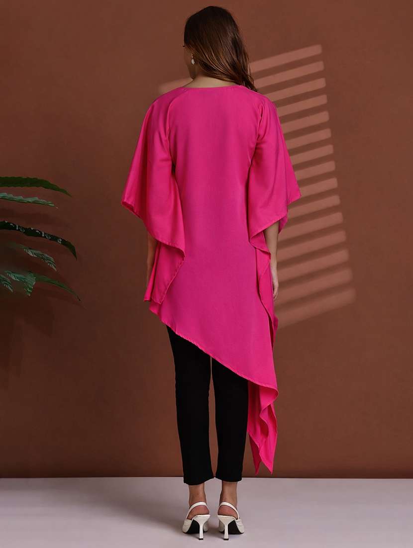 women solid kimono sleeve kaftan top - 22486235 -  Standard Image - 4