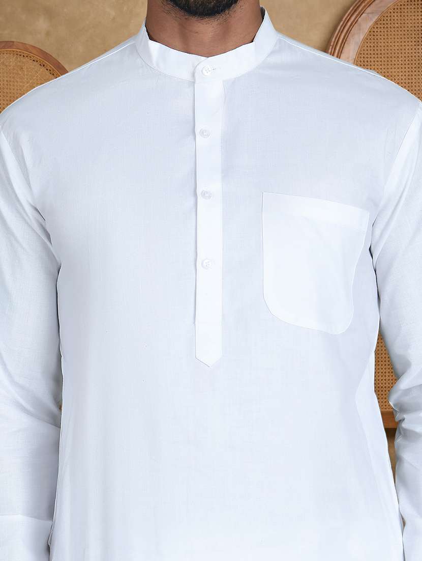 men solid mandarin neck kurta pyjama set - 22486258 -  Standard Image - 1