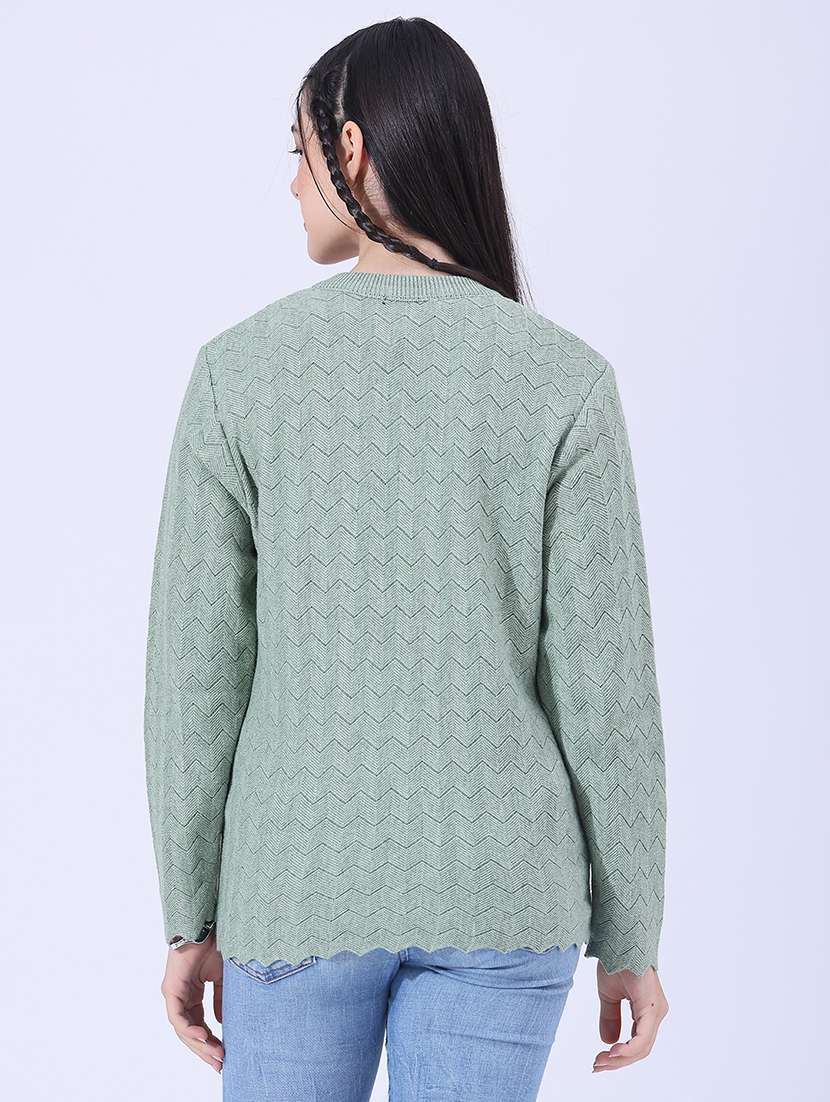 Women Self Design Long Sleeves Regular Fit Cardigan - 22486467 -  Standard Image - 4