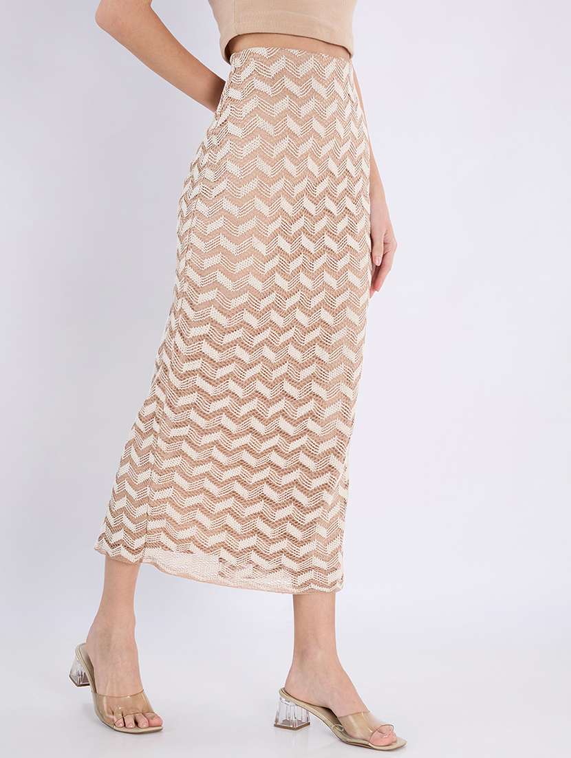 girls crochet chevron pencil midi skirt - 22486710 -  Standard Image - 1