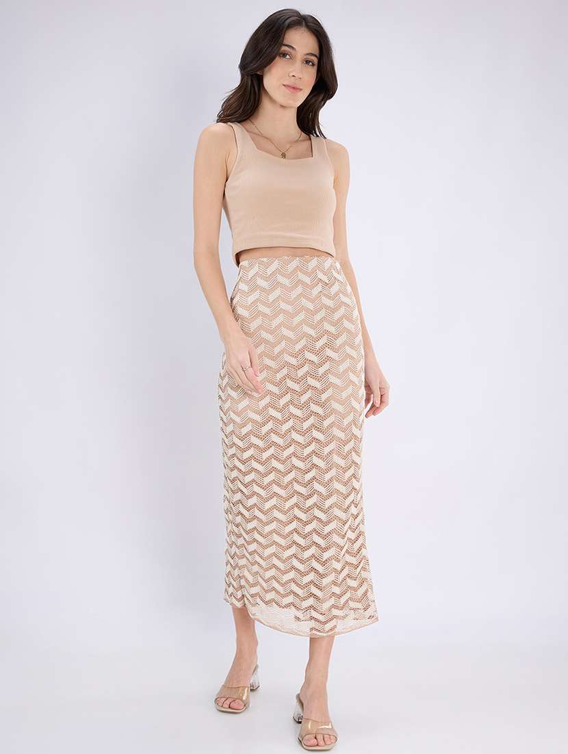 girls crochet chevron pencil midi skirt - 22486710 -  Standard Image - 4