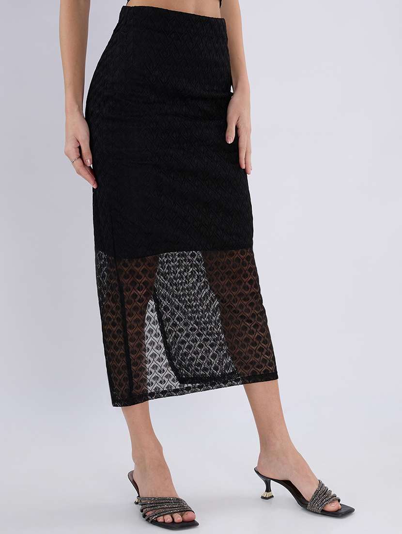girls crochet chevron pencil midi skirt - 22486711 -  Standard Image - 1