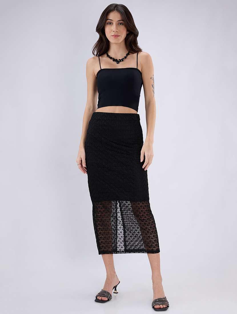girls crochet chevron pencil midi skirt - 22486711 -  Standard Image - 4