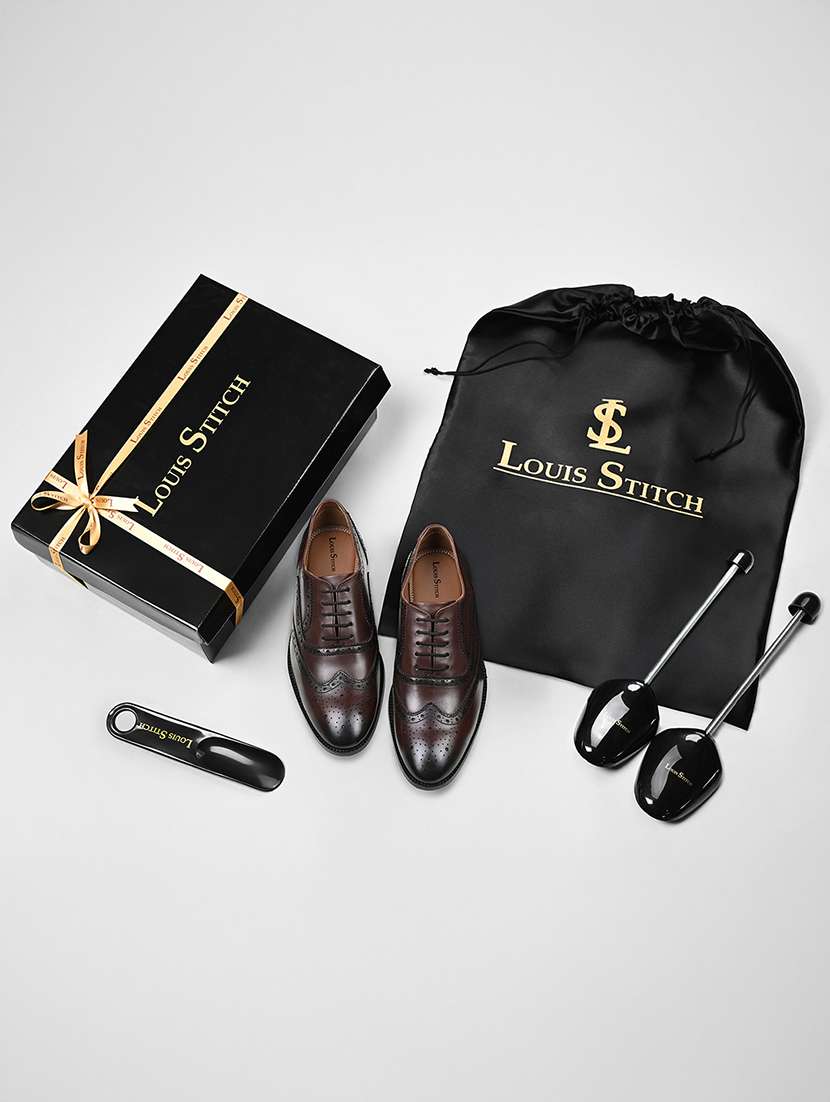 men brown lace-up brouge - 22486855 -  Standard Image - 4