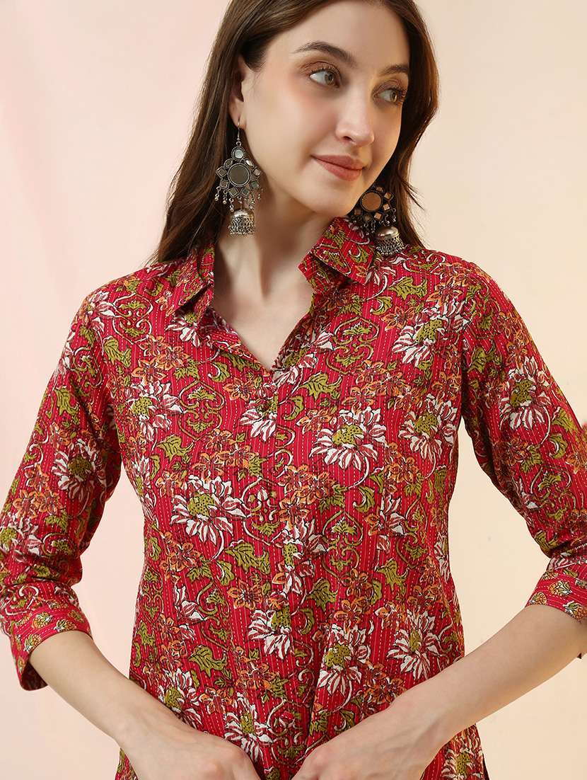 women pink kurta pant set ethnic suit - 22486919 -  Standard Image - 1