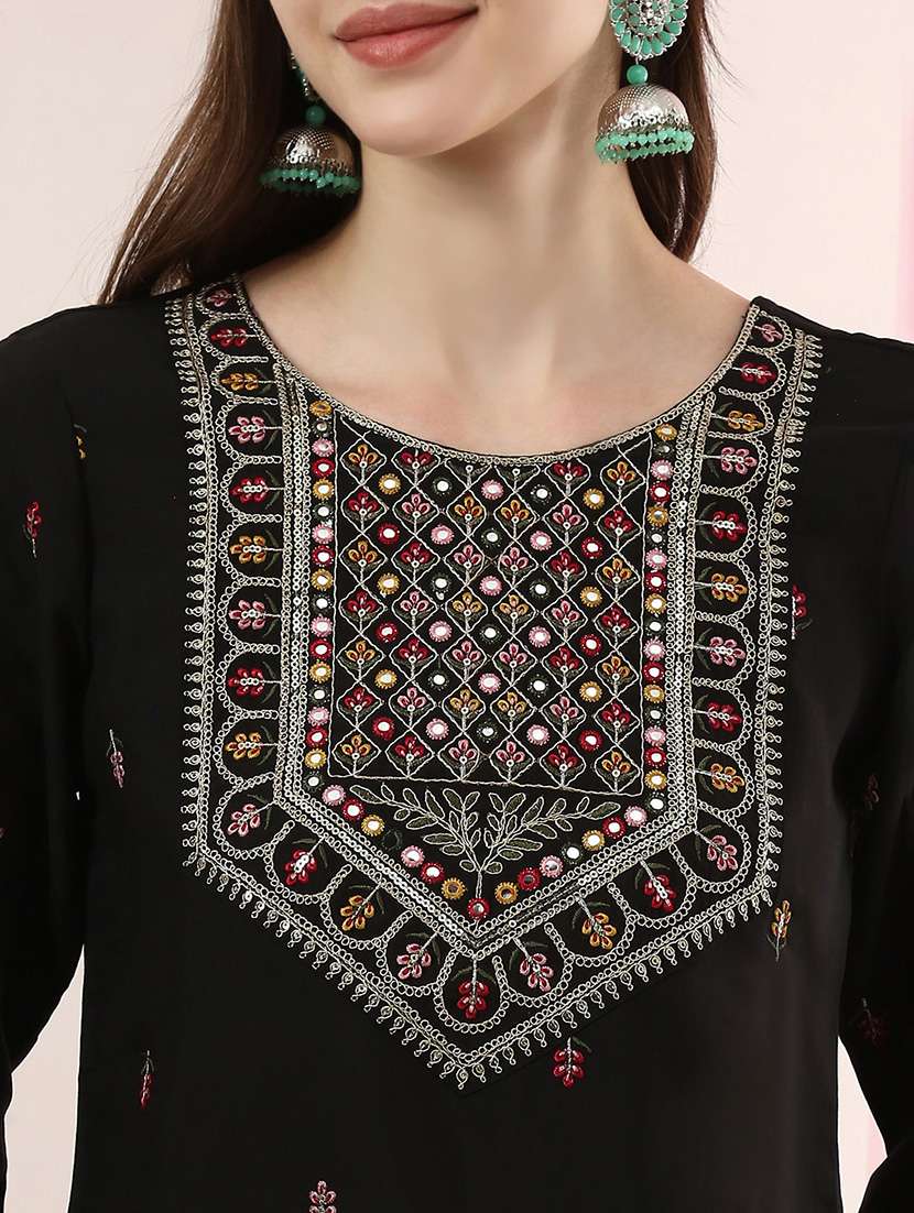 women black kurta pant set ethnic suit - 22486925 -  Standard Image - 1
