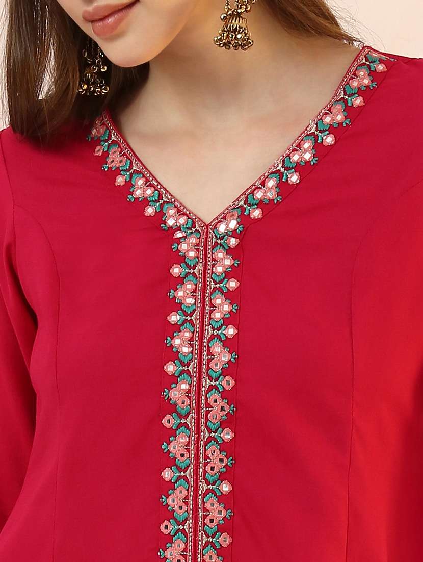 women pink kurta pant set ethnic suit - 22486931 -  Standard Image - 4