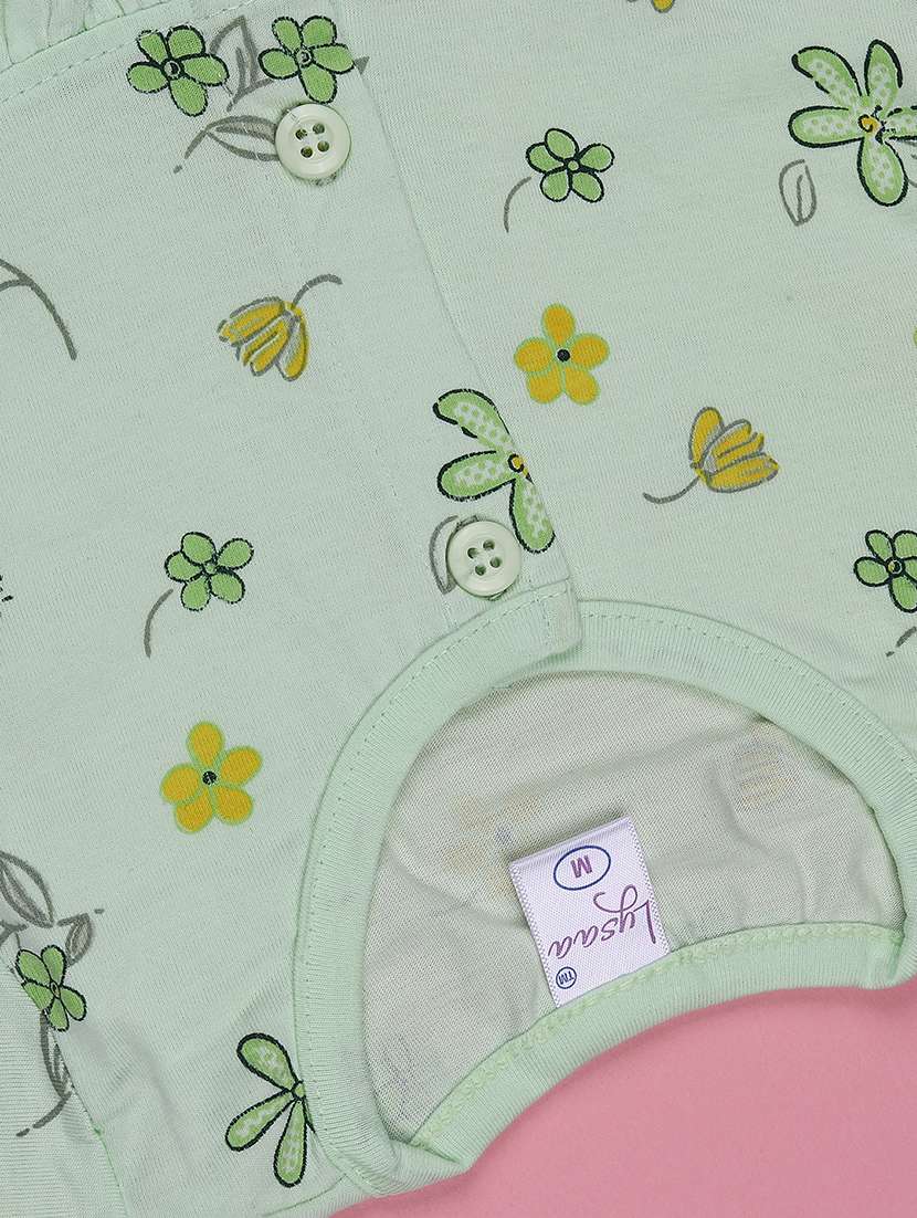 girls printed round neck frock with bloomer - 22487350 -  Standard Image - 4