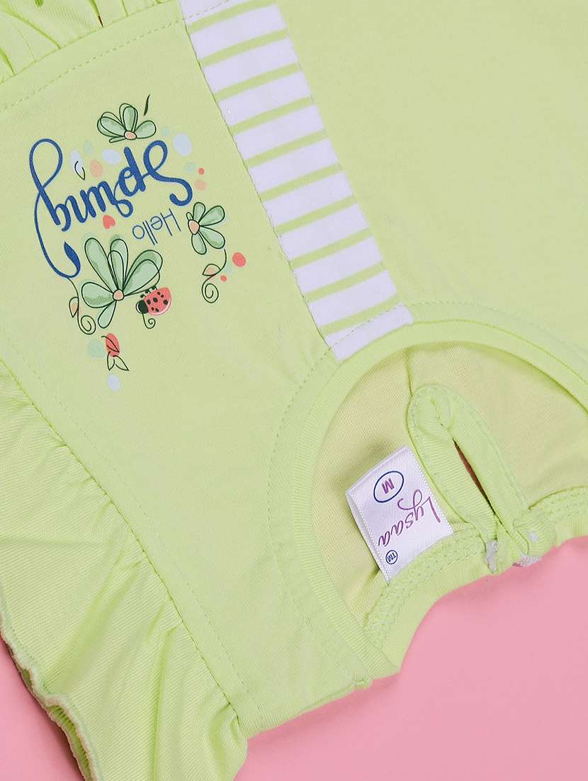 girls printed round neck frock with bloomer - 22487361 -  Standard Image - 4