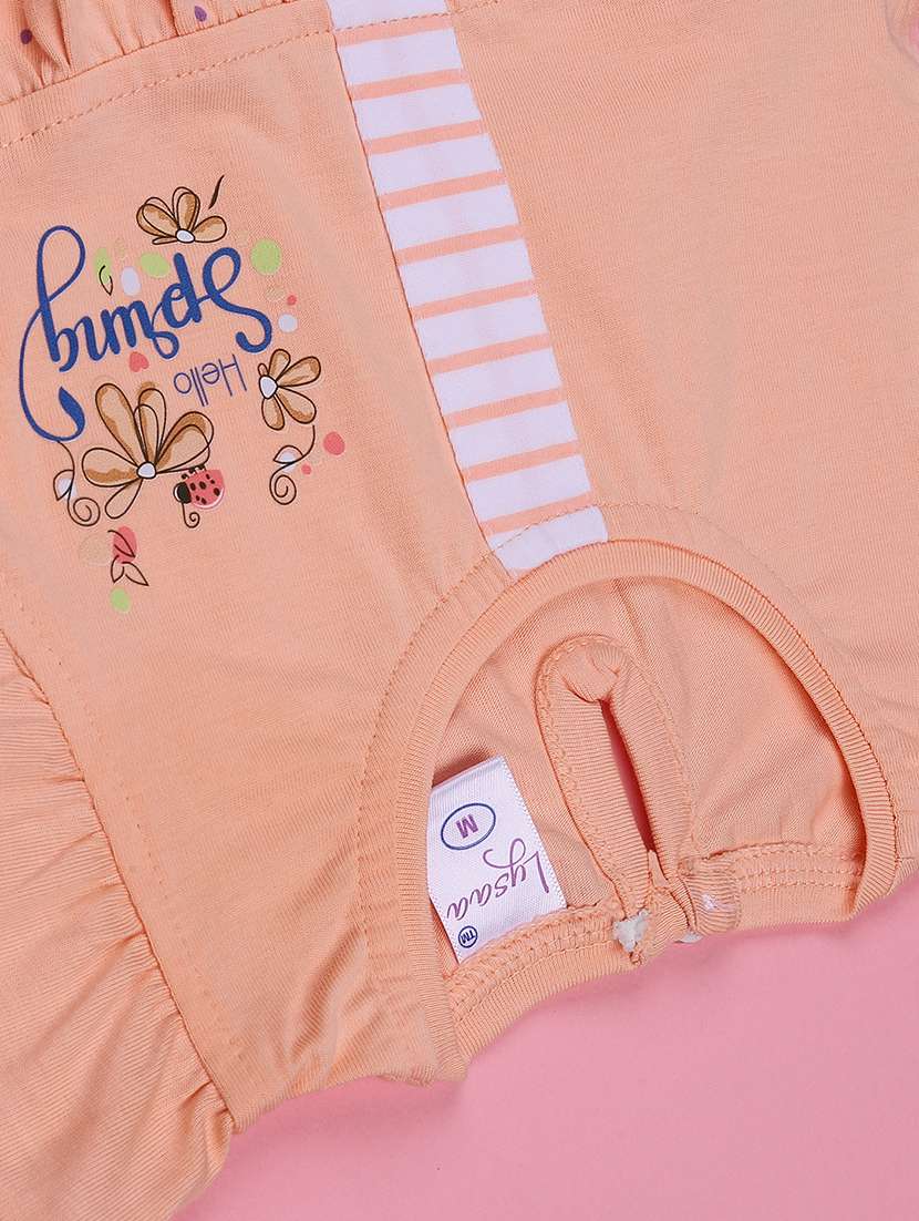 girls printed round neck frock with bloomer - 22487362 -  Standard Image - 4