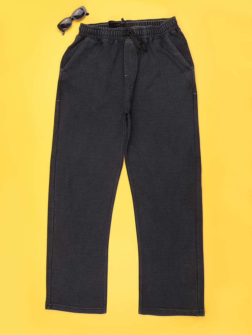 boys solid mid rise regular fit track pant - 22488526 -  Standard Image - 1