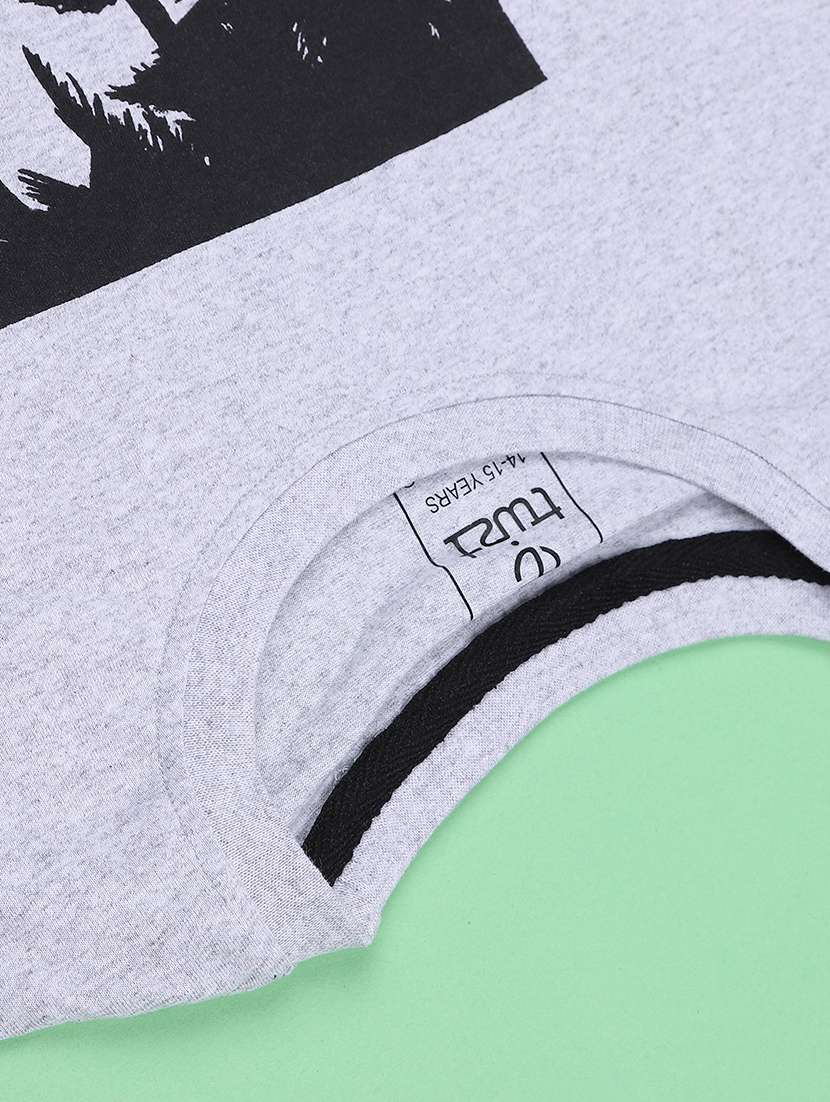 Boys Printed Short Sleeves Regular Fit T-shirt - 22488828 -  Standard Image - 4