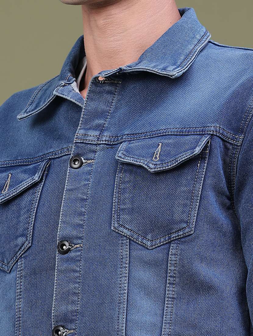 Men Washed Long Sleeve Denim Jacket - 22488854 -  Standard Image - 1