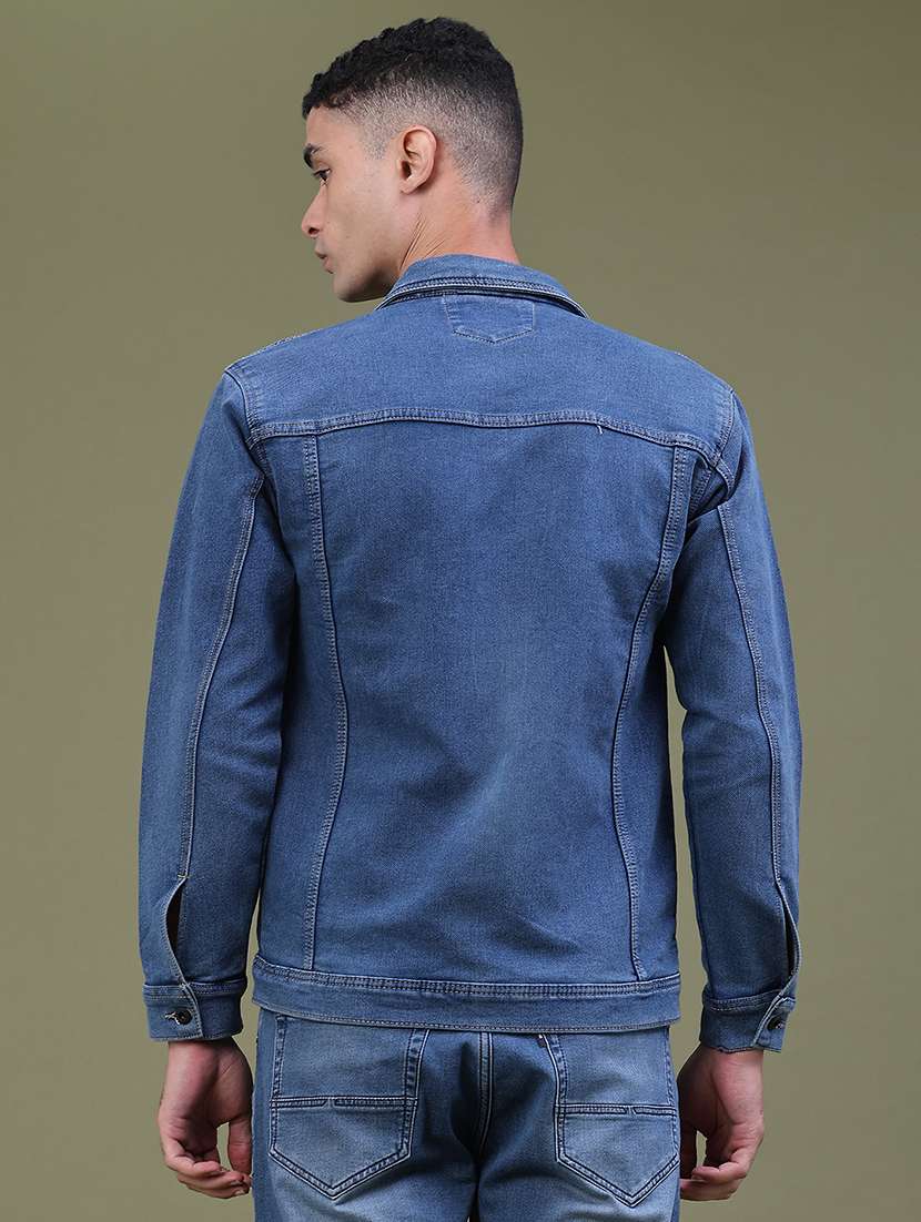 Men Washed Long Sleeve Denim Jacket - 22488854 -  Standard Image - 4