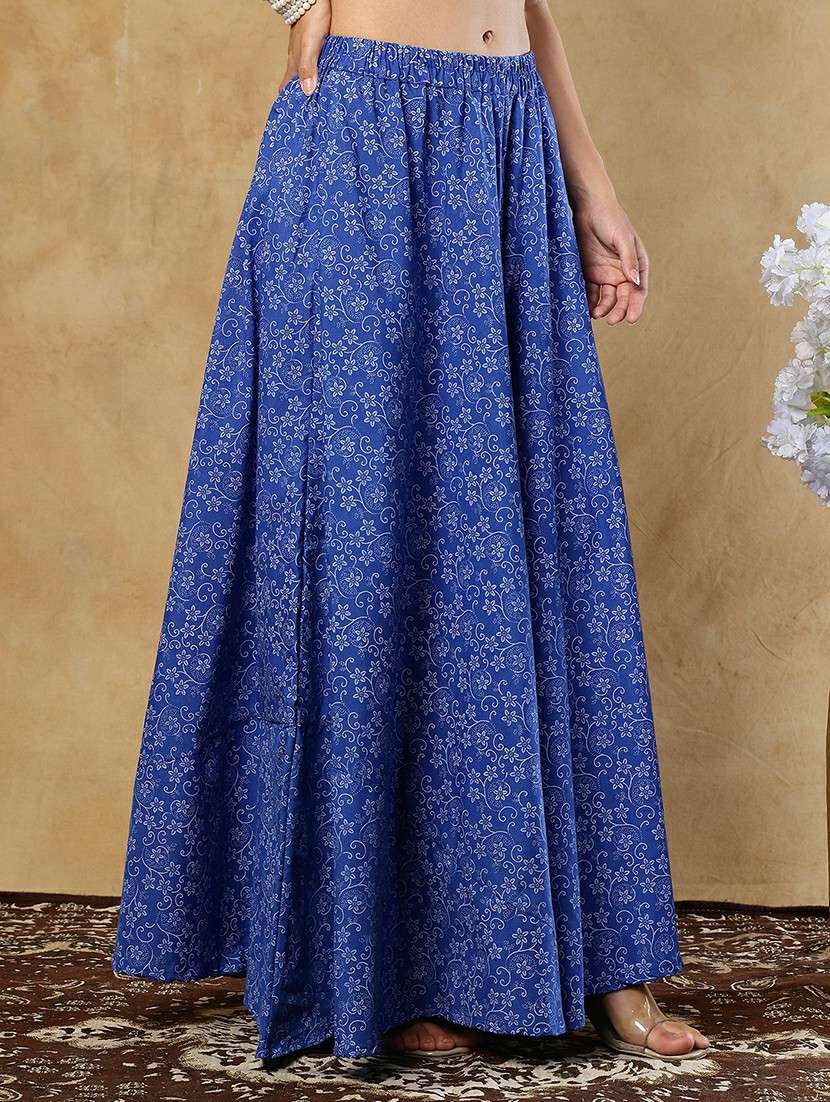 girls printed cotton a-line maxi skirt - 22489346 -  Standard Image - 1