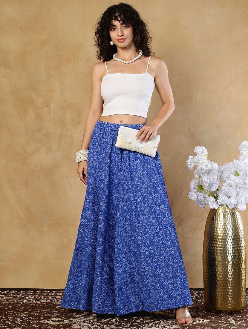 girls printed cotton a-line maxi skirt - 22489346 -  Standard Image - 4