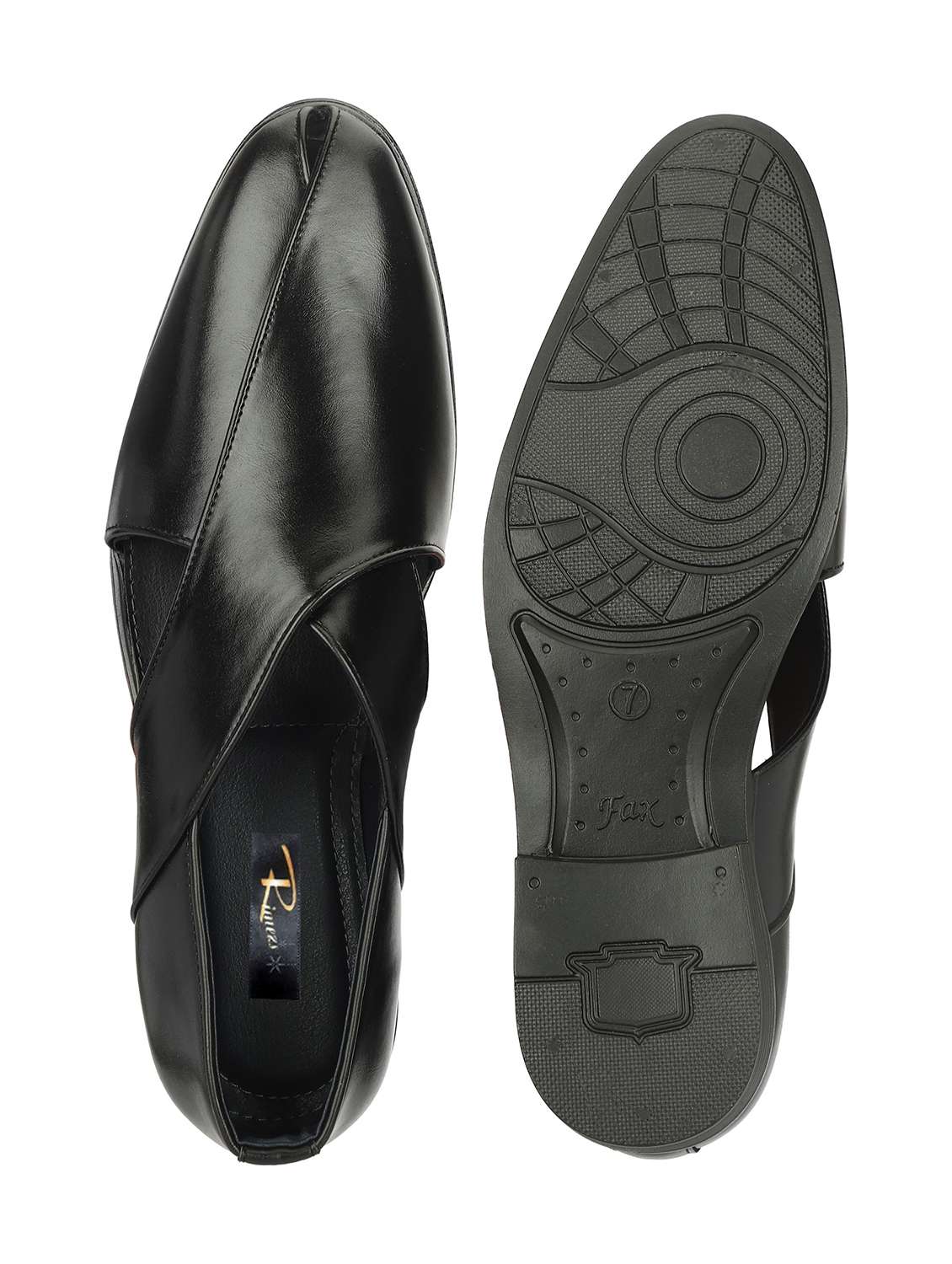 men black slip on sandal - 22489407 -  Standard Image - 4