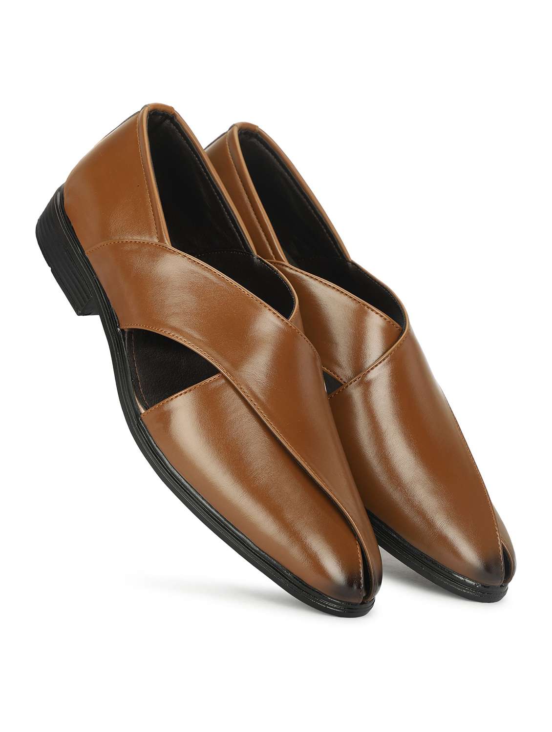 men tan slip on sandal - 22489409 -  Standard Image - 1