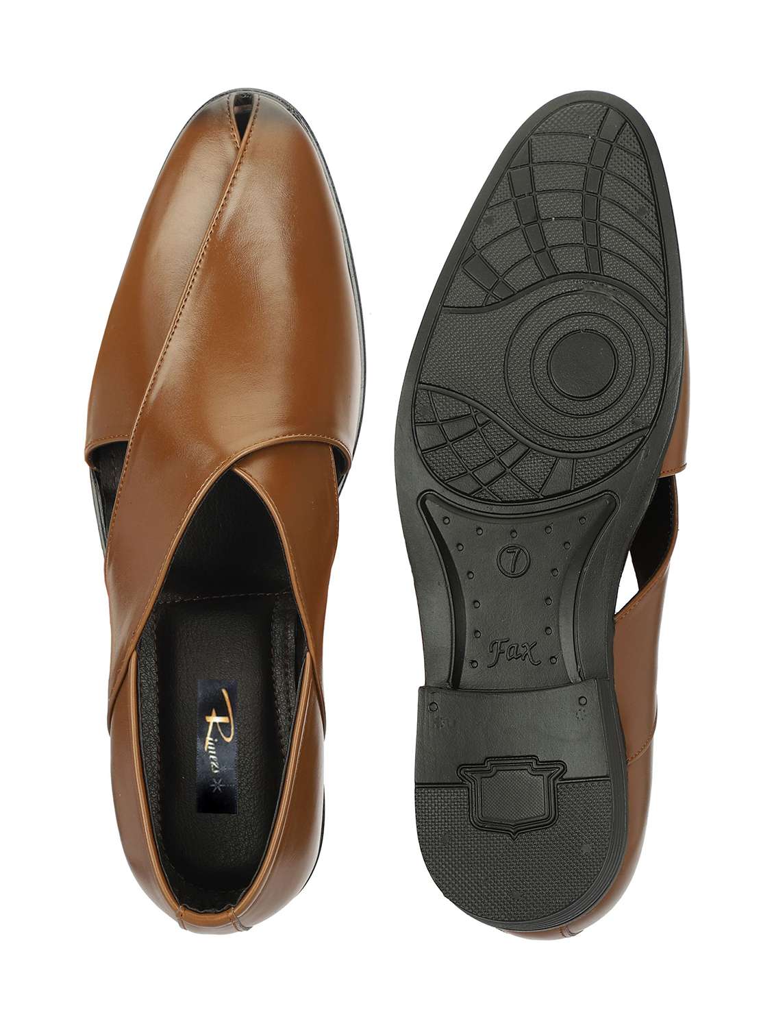 men tan slip on sandal - 22489409 -  Standard Image - 4