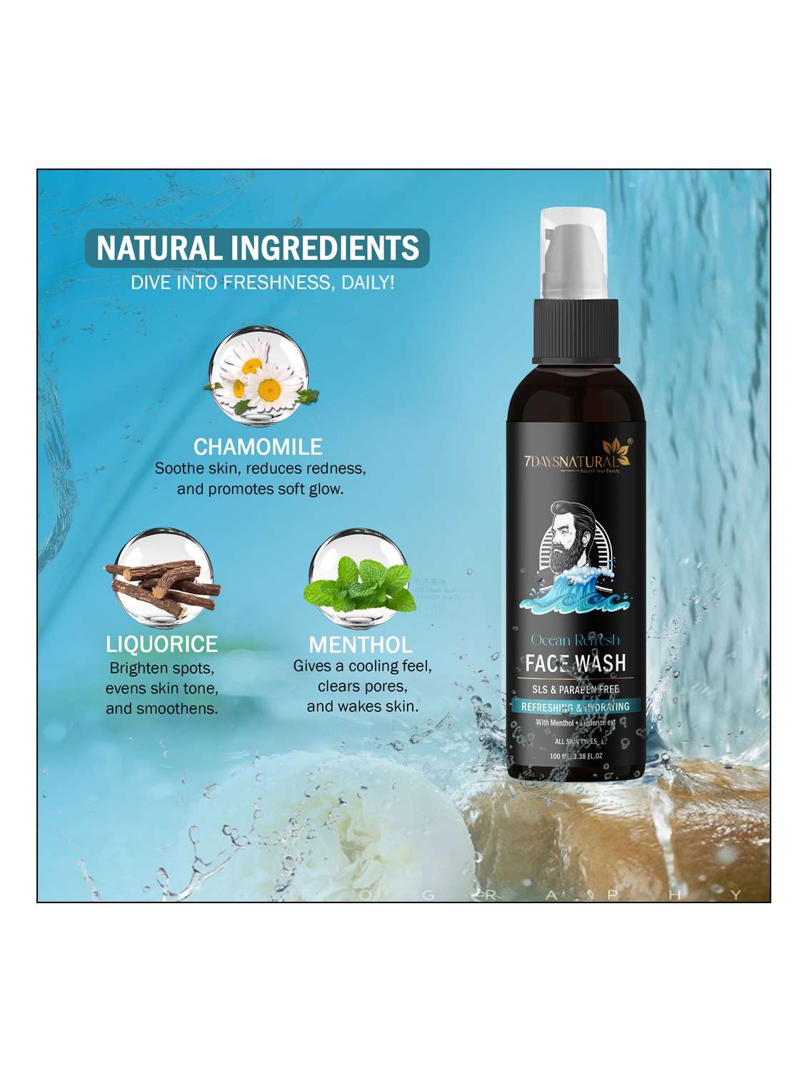 ocean refresh  face wash - 22489416 -  Standard Image - 1