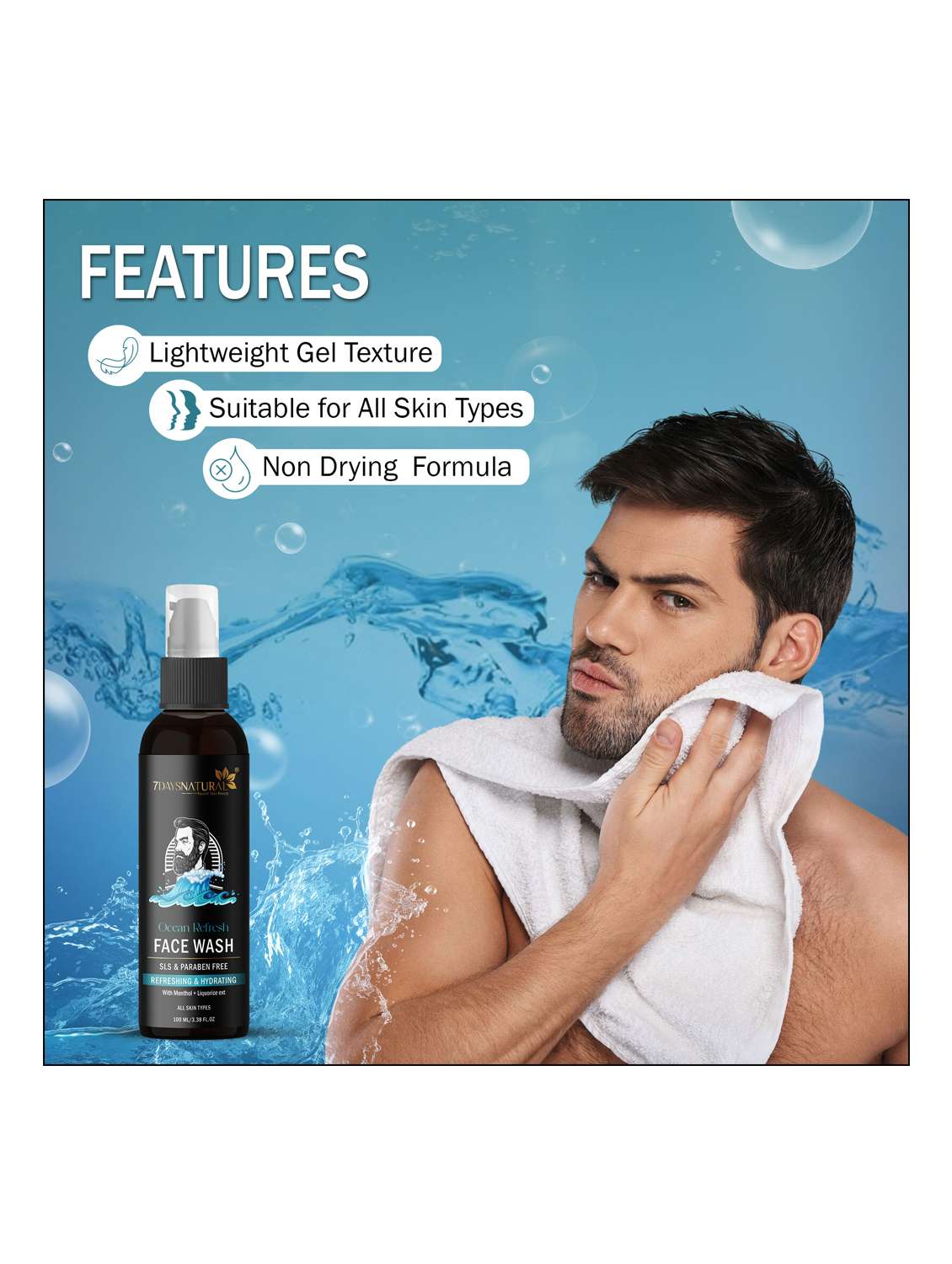 ocean refresh  face wash - 22489416 -  Standard Image - 4