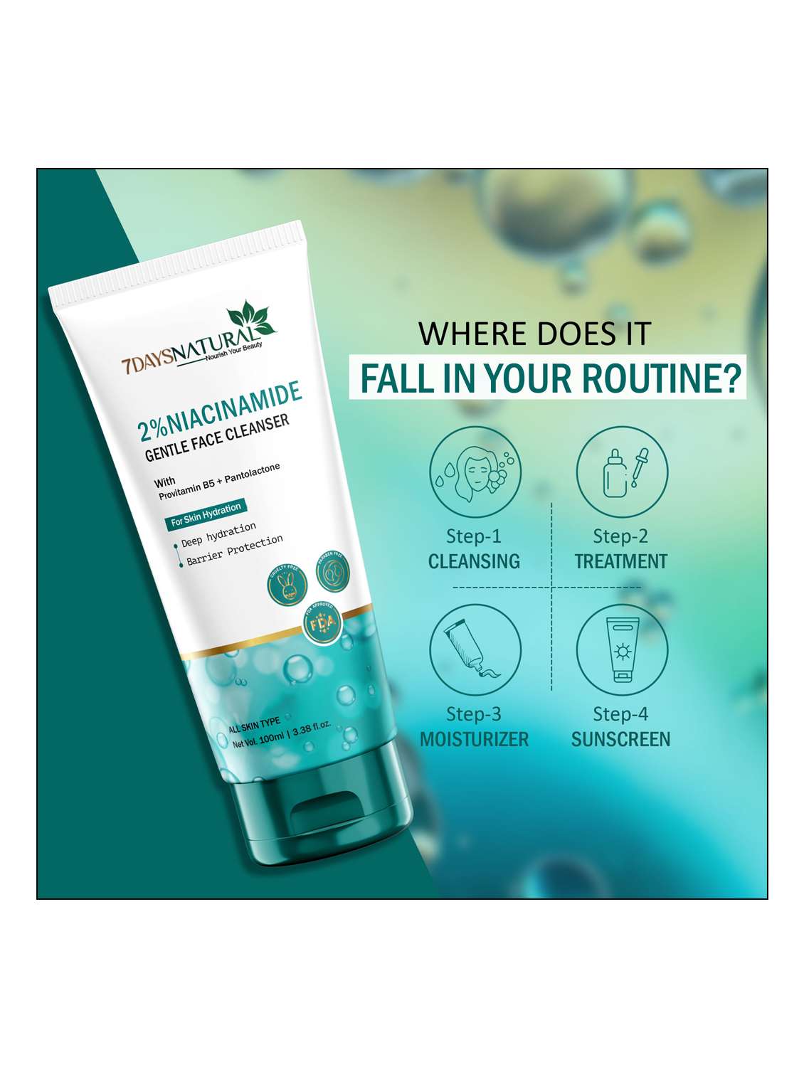 niacinamide face wash - 22489418 -  Standard Image - 1