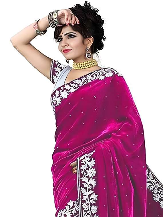 Women Self Design Half & Half Saree With Blouse - 22489501 -  Standard Image - 1