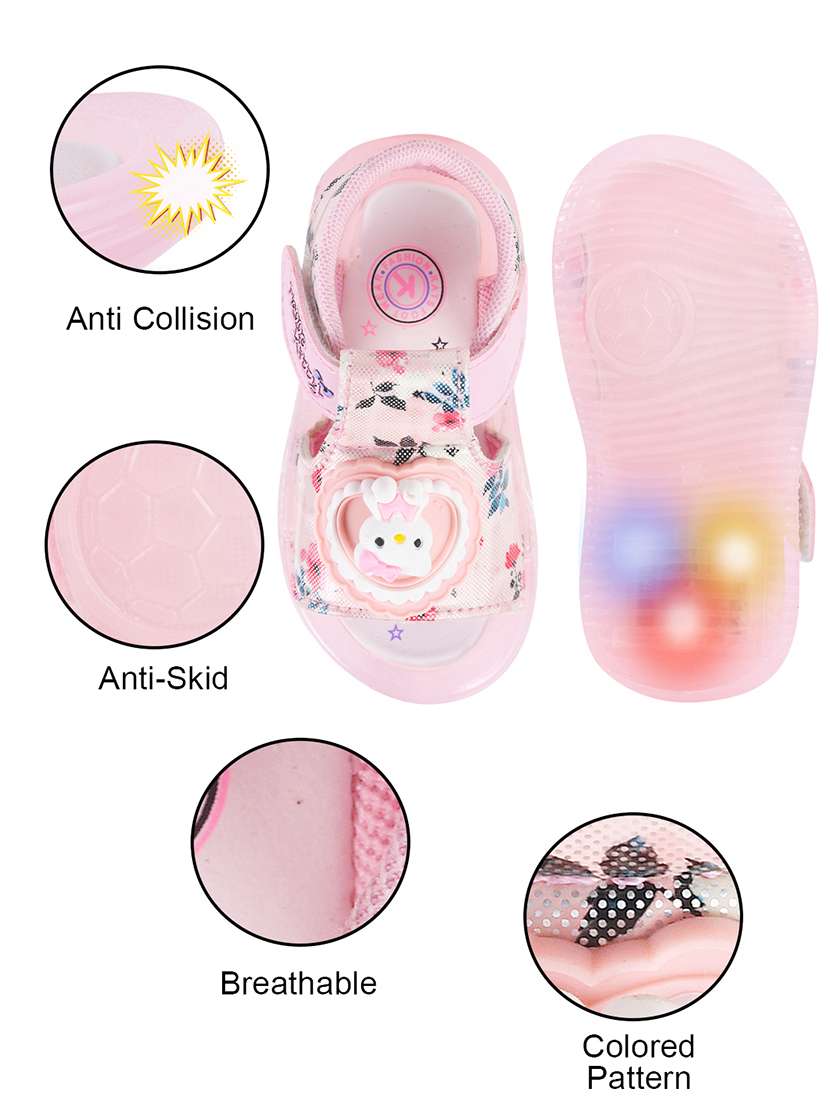 kids pink synthetic floater - 22489552 -  Standard Image - 4