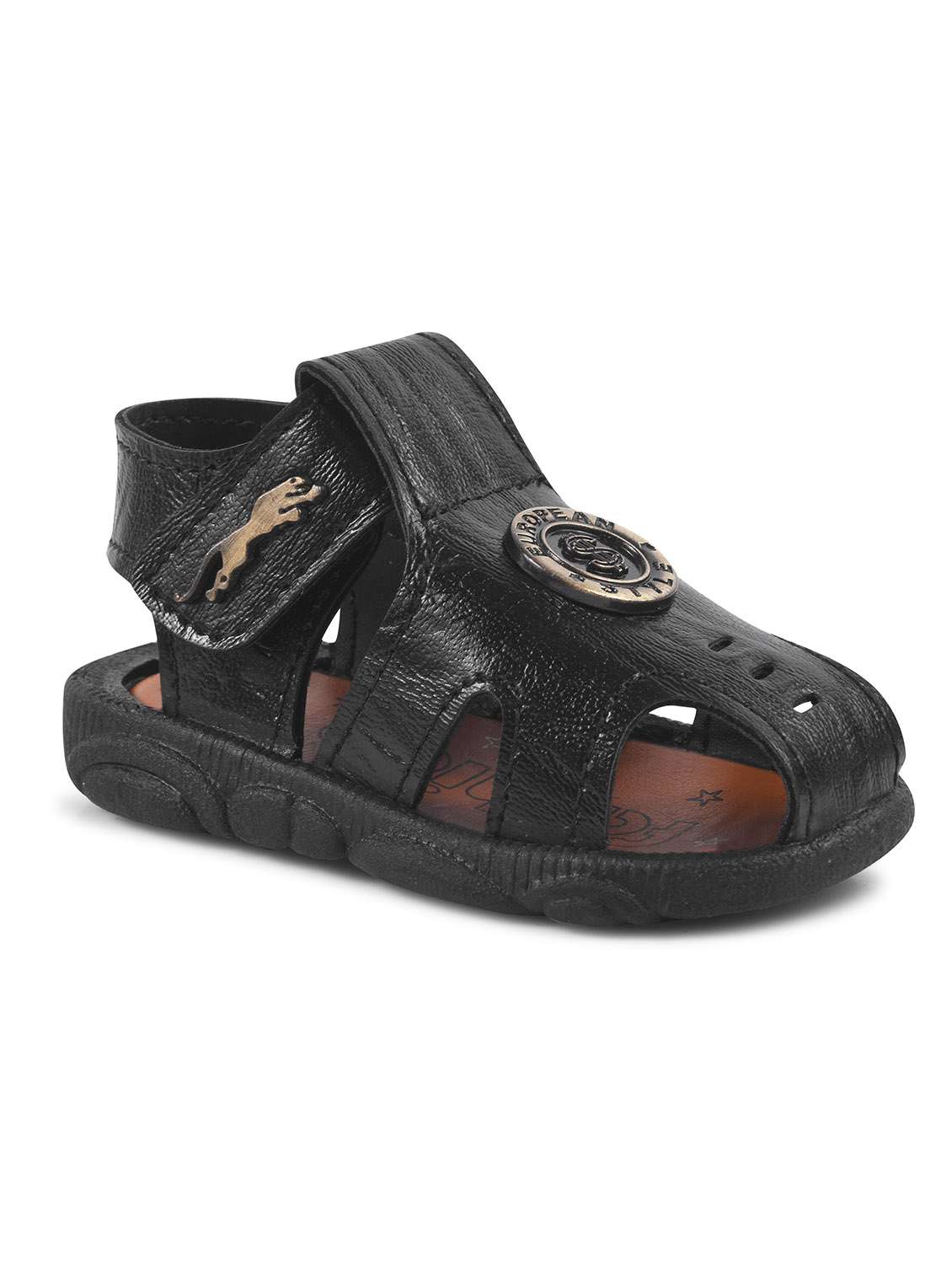 Kids Black Synthetic Floater - 22489568 -  Standard Image - 1