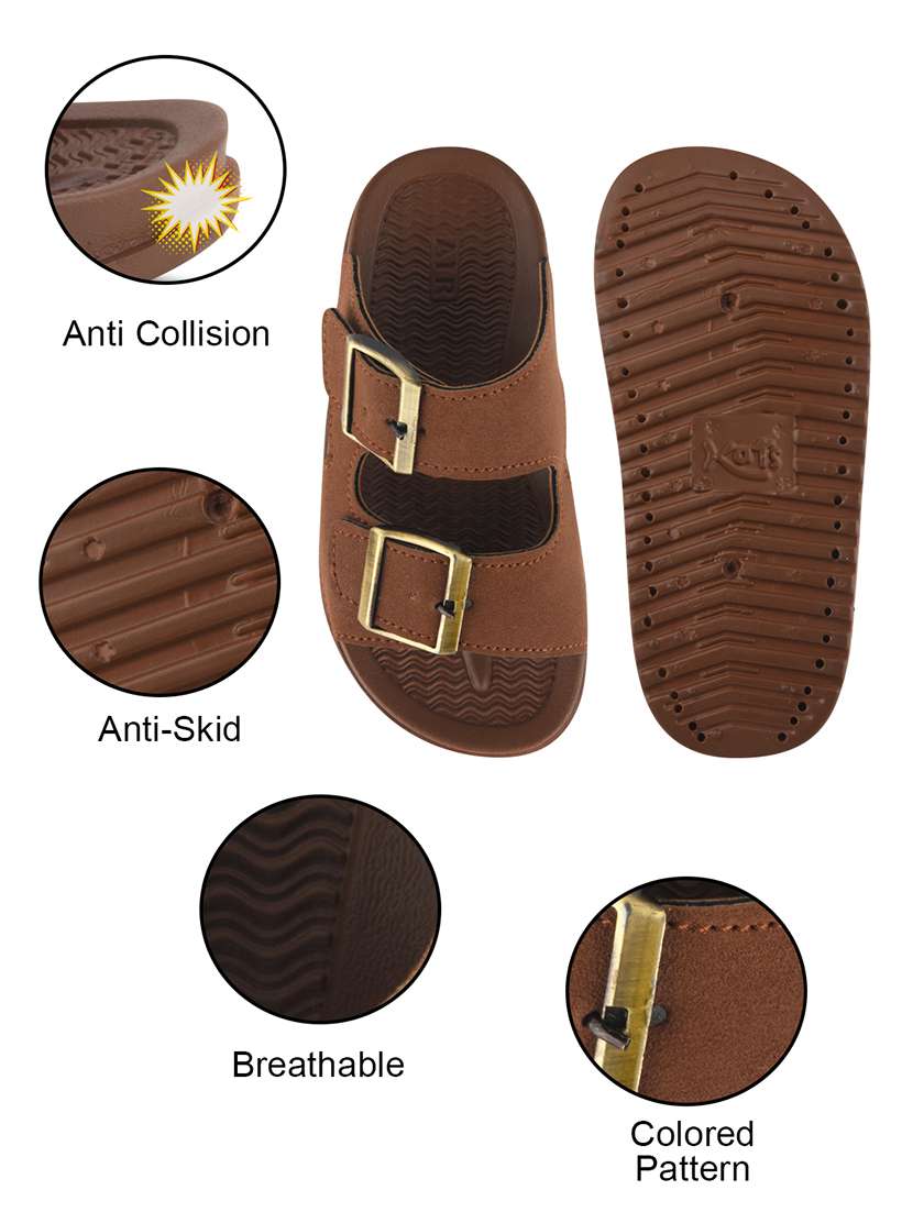 kids brown synthetic floater - 22489636 -  Standard Image - 4