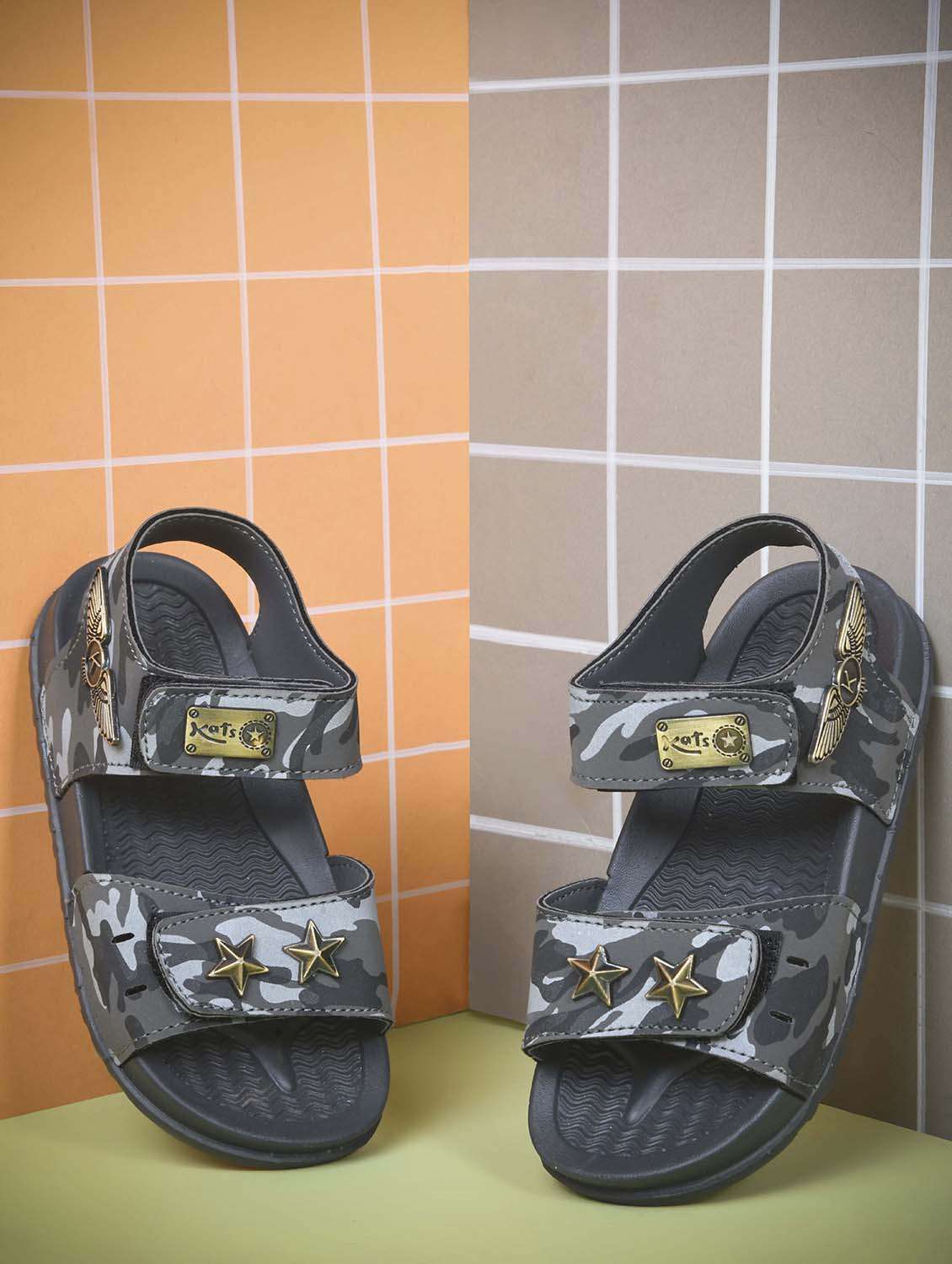 kids grey synthetic floater - 22489637 -  Standard Image - 1