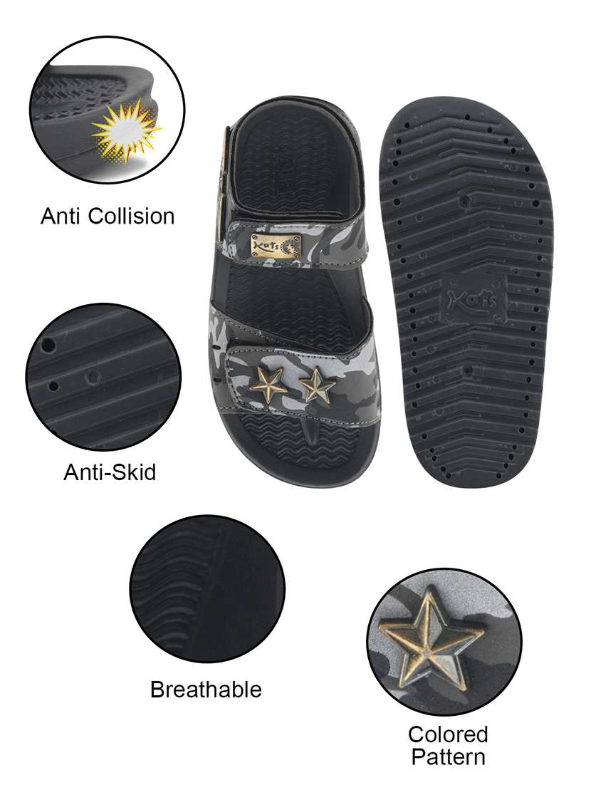 kids grey synthetic floater - 22489637 -  Standard Image - 4