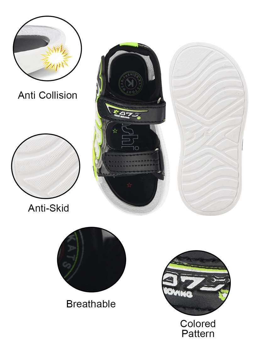 kids green synthetic floater - 22489641 -  Standard Image - 4