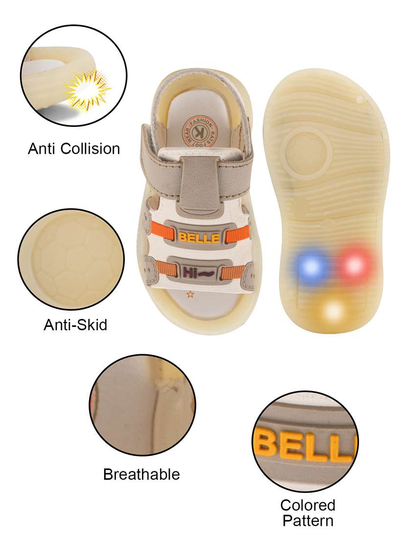 kids beige synthetic floater - 22489649 -  Standard Image - 4