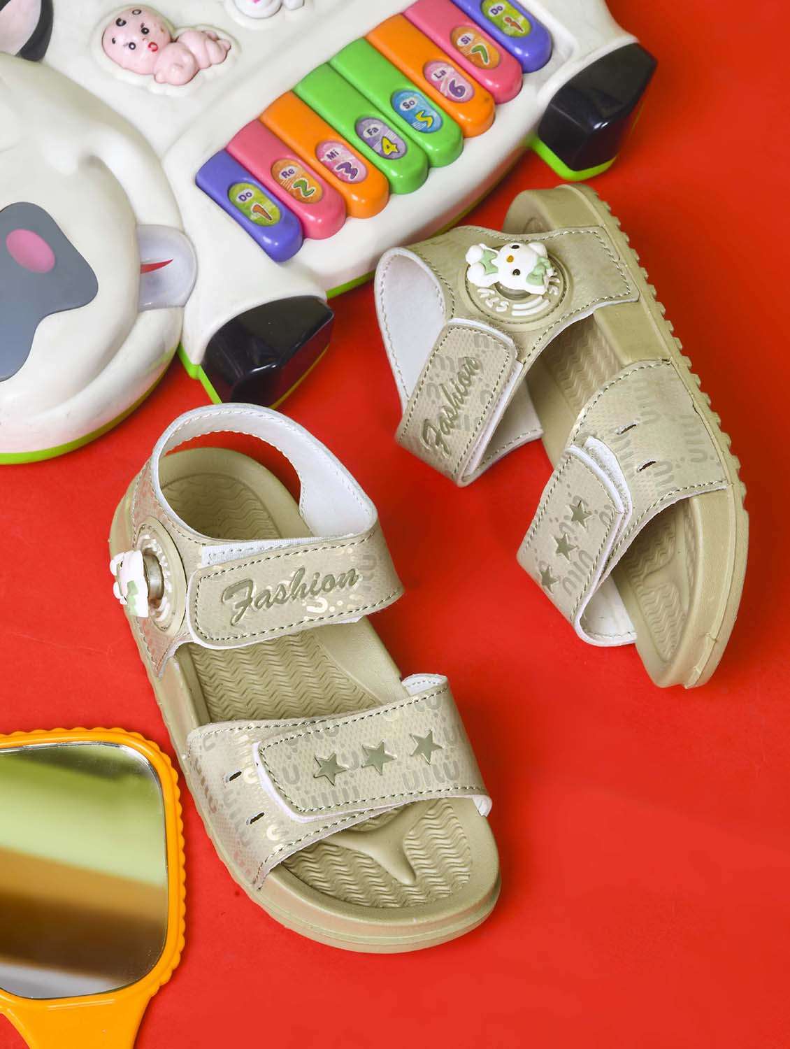 kats girls velcro printed sandals - 22489651 -  Standard Image - 1