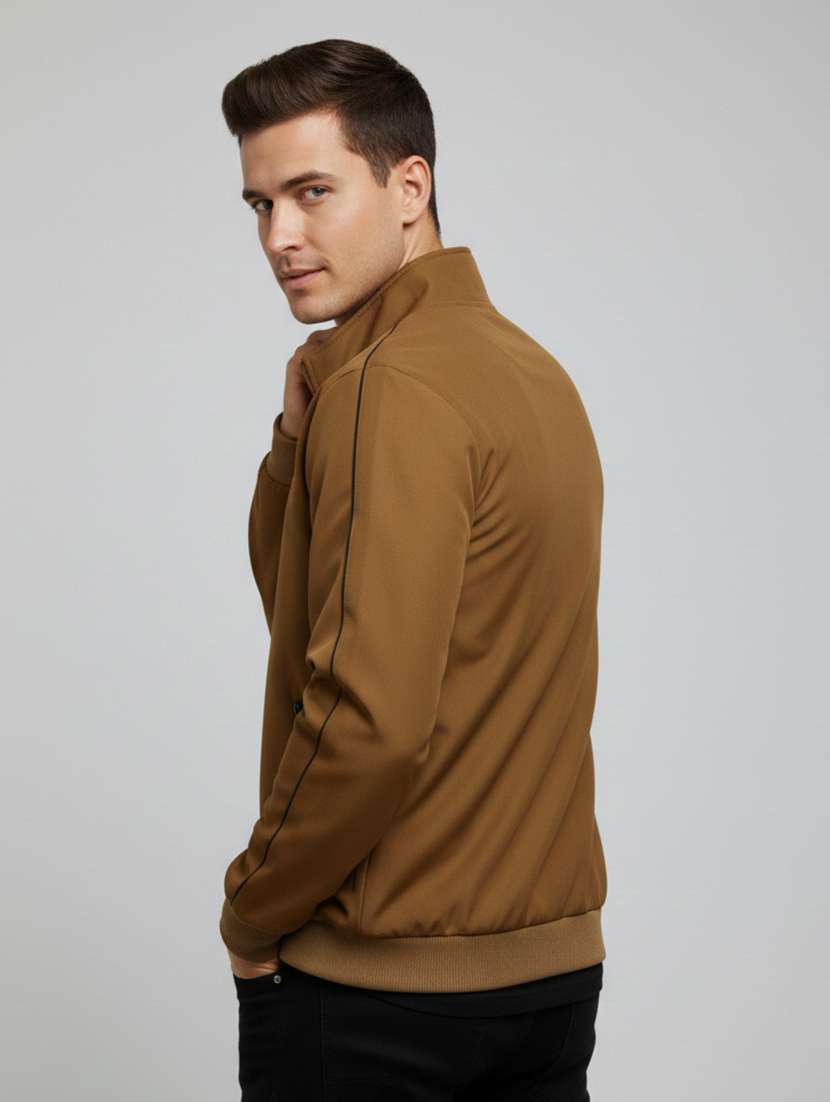 men solid long sleeve insulator bomber jacket - 22489737 -  Standard Image - 4