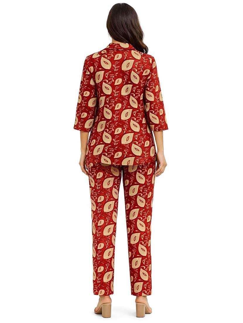girls floral print rayon shirt and trouser set - 22489790 -  Standard Image - 4