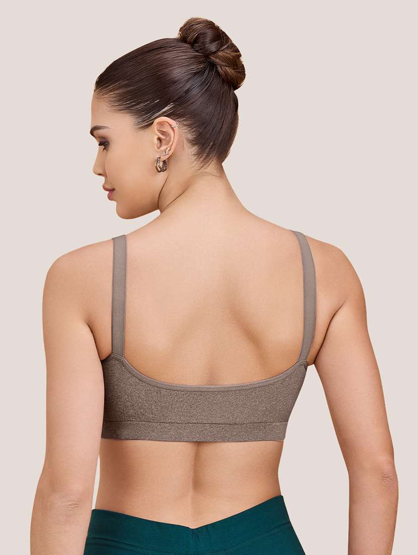 women pack of 2 non padded lycra regular strap sports bra - 22489807 -  Standard Image - 4