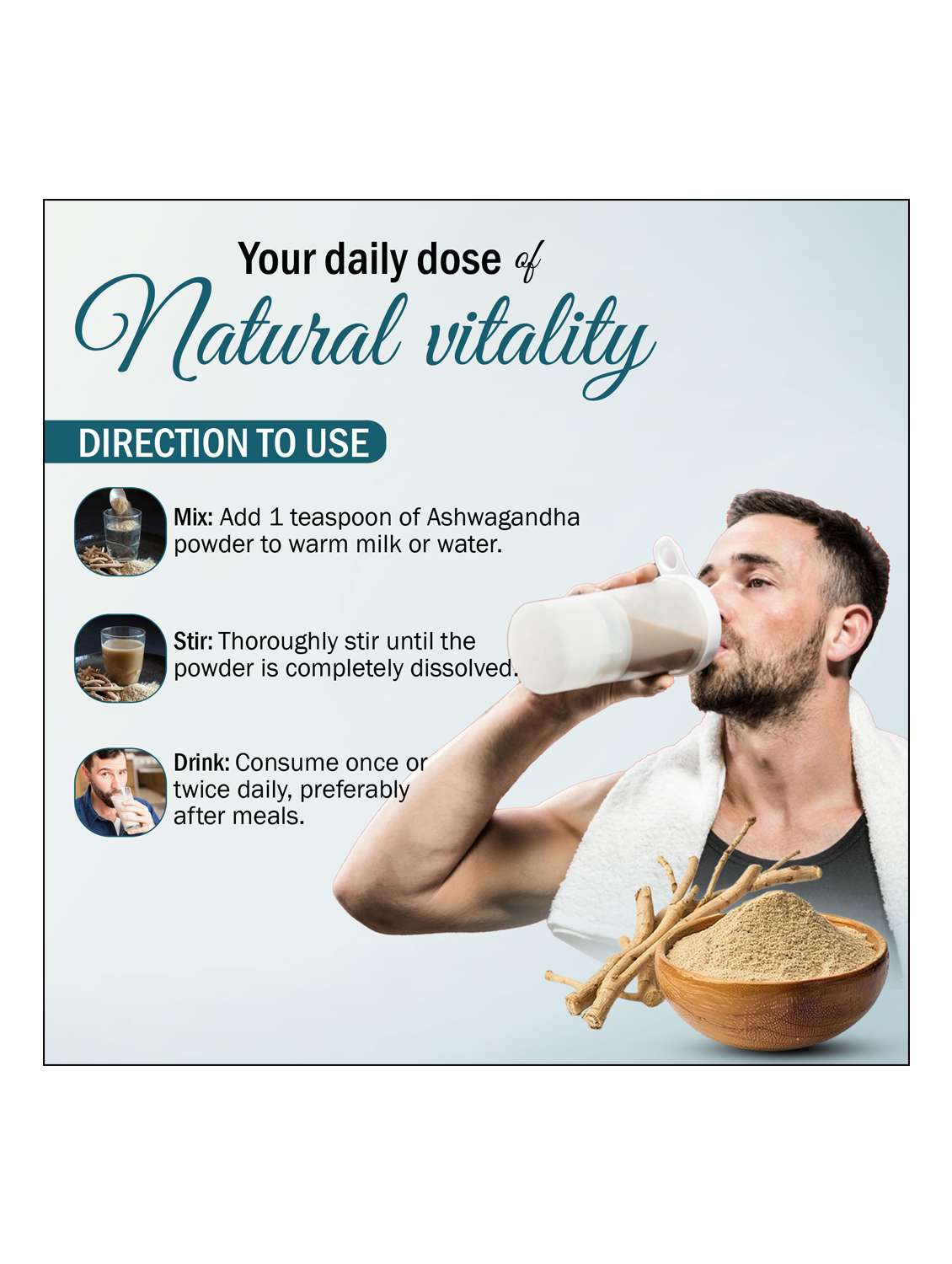 ashwagandha powder - 22489813 -  Standard Image - 1