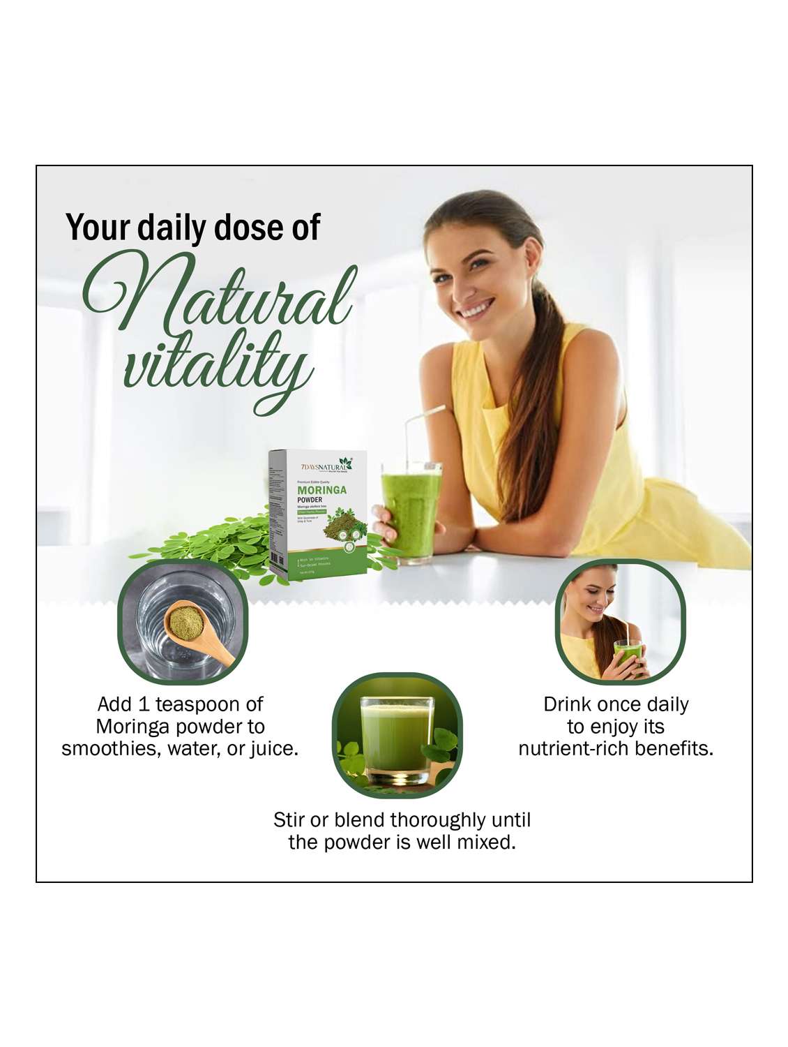7daysnatural premium edible quality moringa powder - 22489820 -  Standard Image - 4