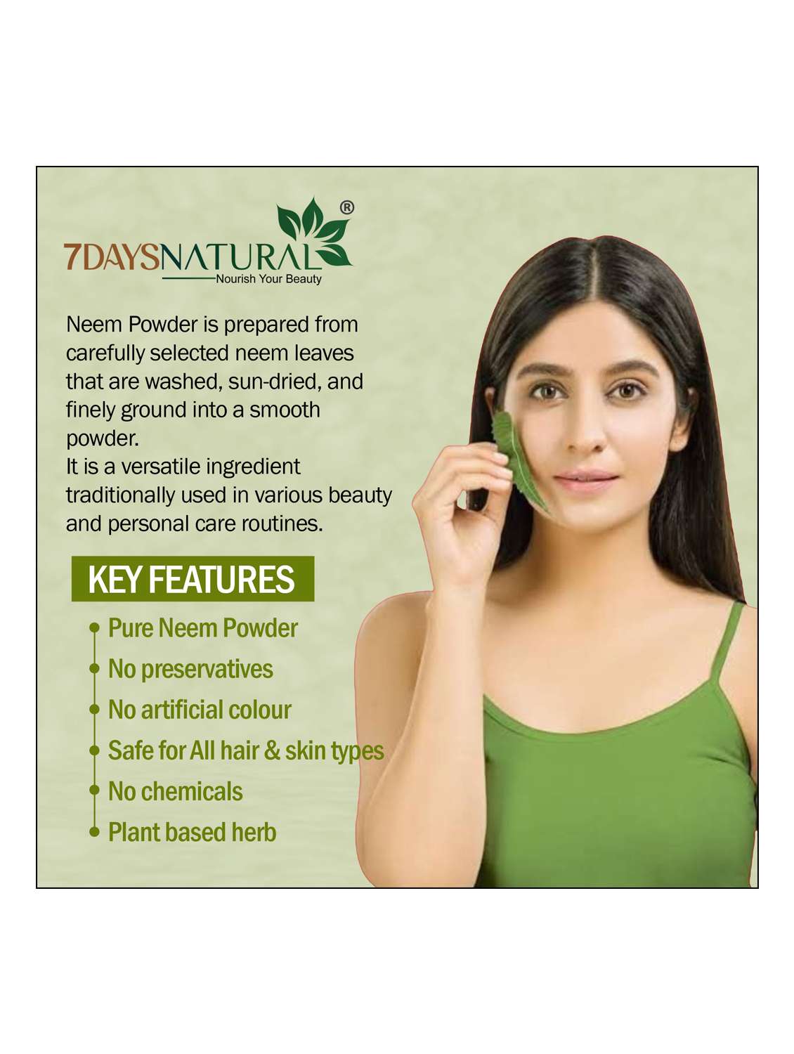 7daysnatural premium quality neem powder - pure dried powder - 22489821 -  Standard Image - 4