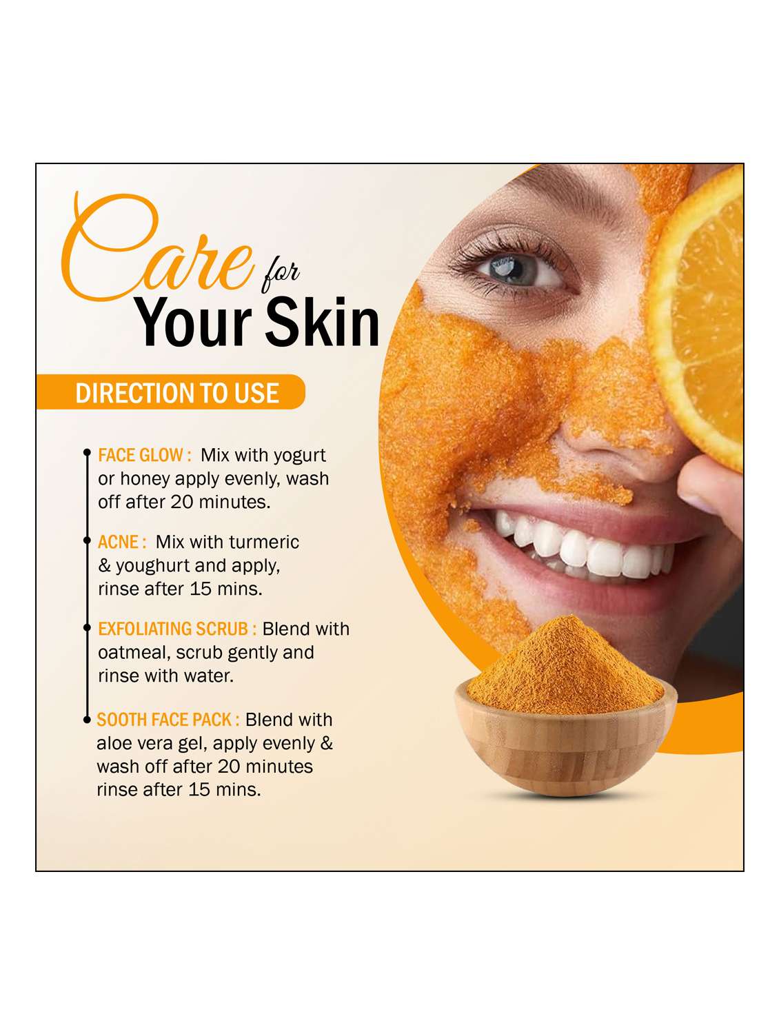 7daysnatural orange peel powder for skin brightening and exfoliation - 22489822 -  Standard Image - 4