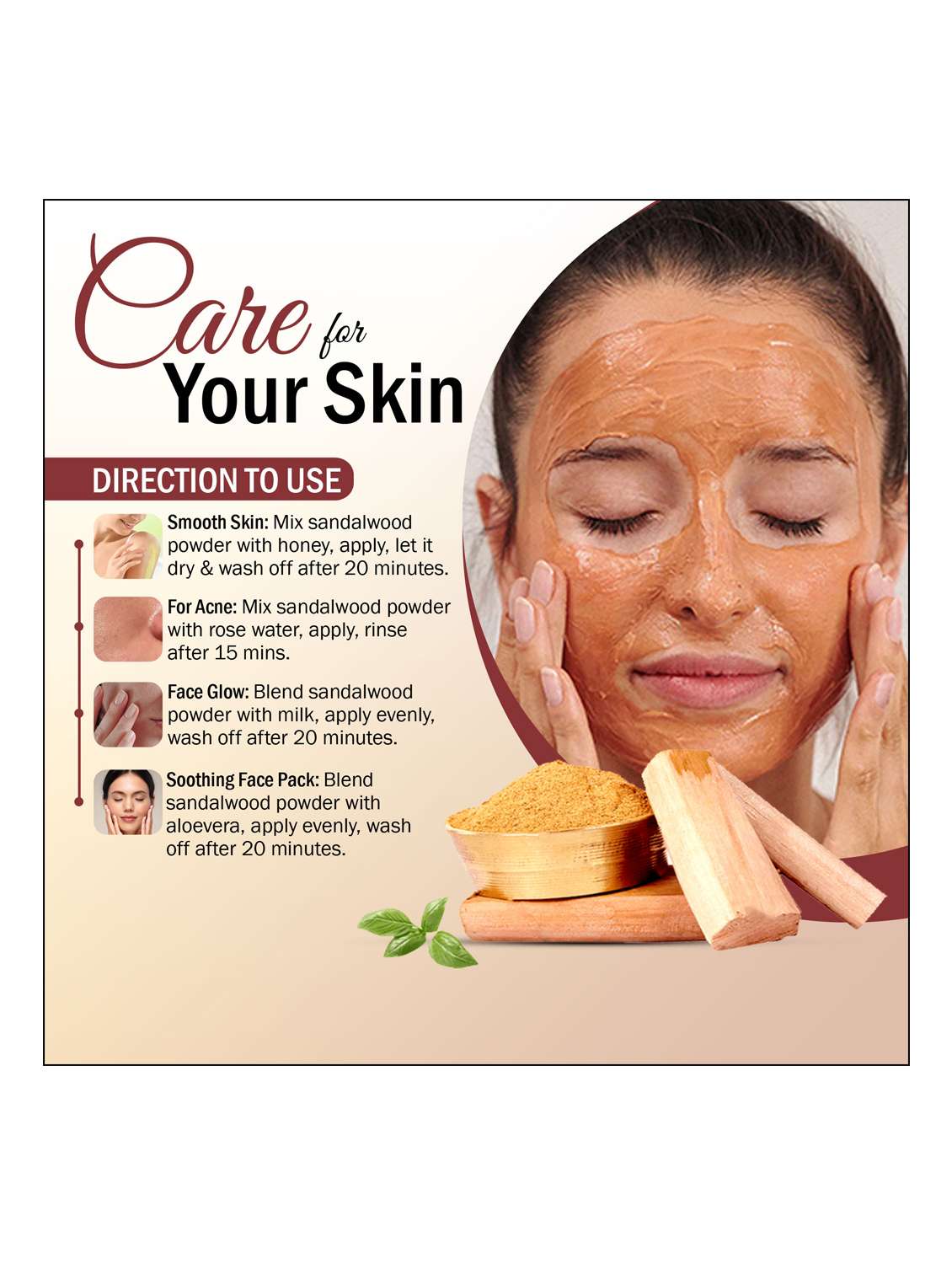 7daysnatural premium quality sandalwood loose powder white natural finish - 22489823 -  Standard Image - 4
