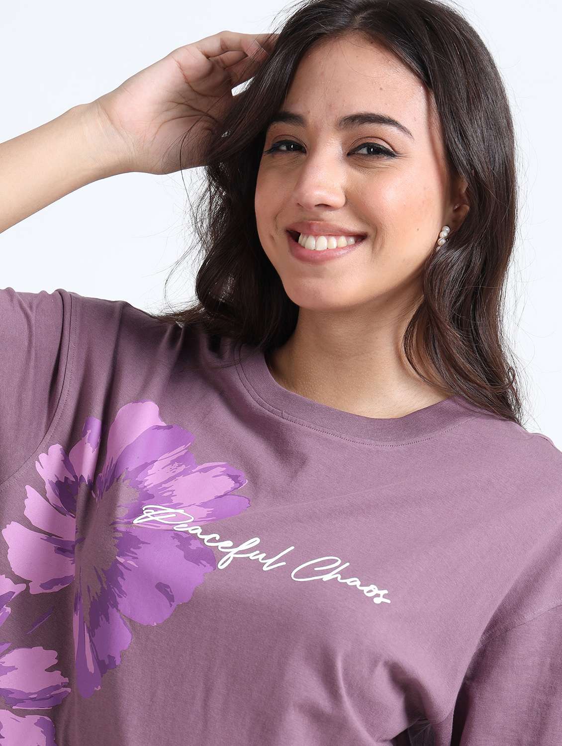 women pink cotton boxy t-shirt - 22489830 -  Standard Image - 1