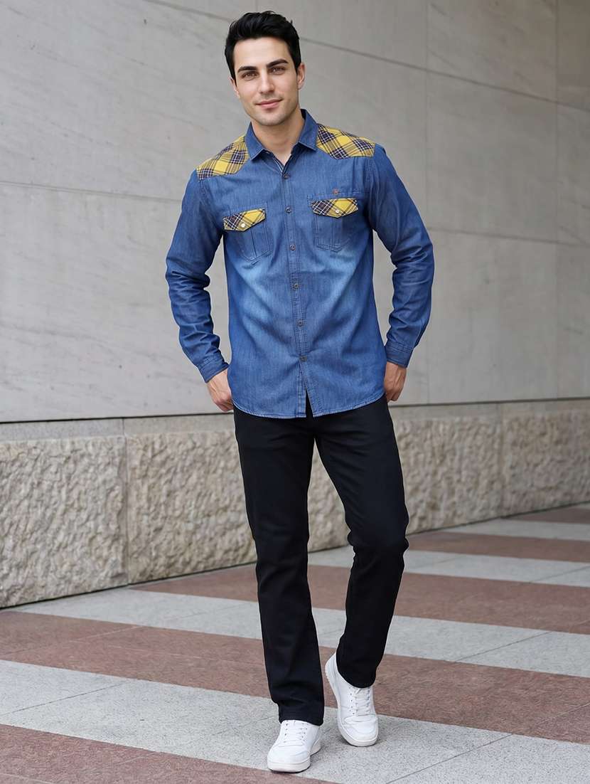 men checkered long sleeve regular fit casual shirt - 22489856 -  Standard Image - 4
