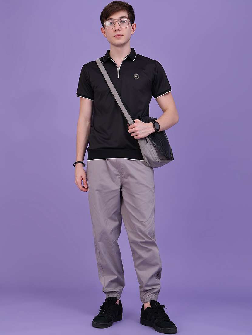 Men Solid Mid Rise Regular Fit Jogger - 22490262 -  Standard Image - 4